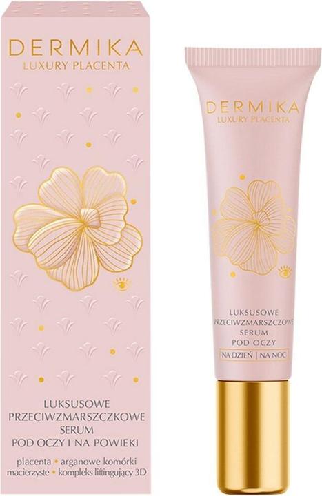 Produktbild Dermika Luxury Placenta Luxurious Anti-Wrinkle Eye And Eyelid Serum For Day And Night 50Ml (Augenpflege Serum, 50 ml, Tag + Nacht)