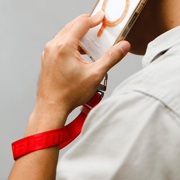 Actual product image Skinarma Scout Handstrap Universal phone lanyard red
