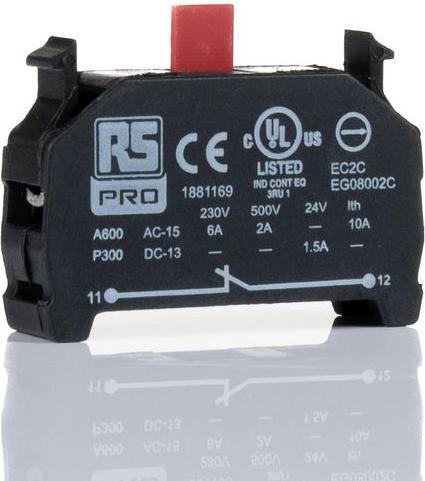 Produktbild RS PRO Kontaktblock, Öffner, Schraubanschluss