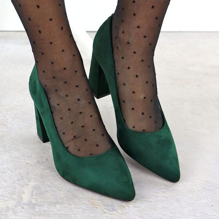 Produktbild Leone Sergio Green Suede Pointed Toe Pumps PB216 (38)