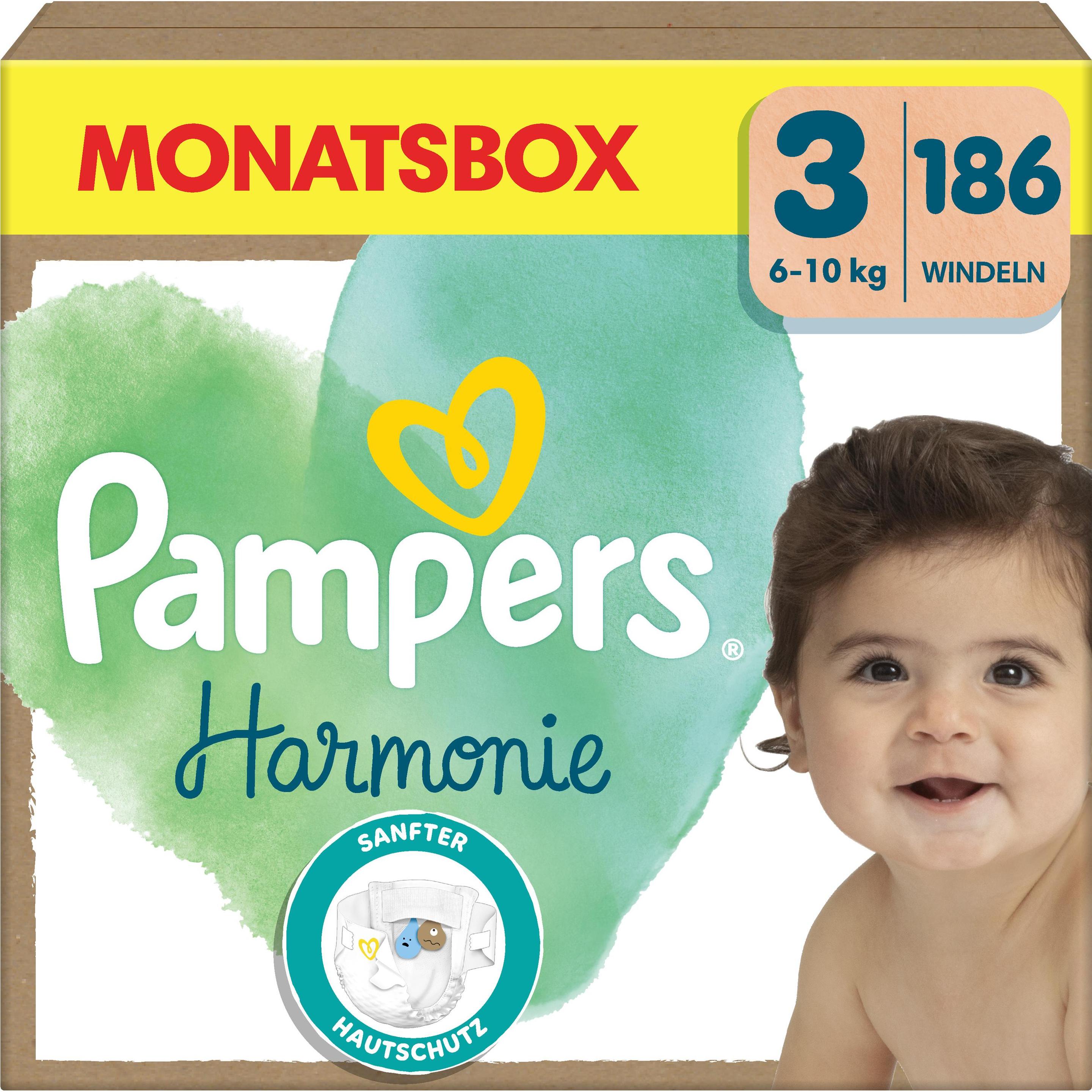 Pampers Harmonie (Dimensione 3, Pacco mensile, 186 pz.)