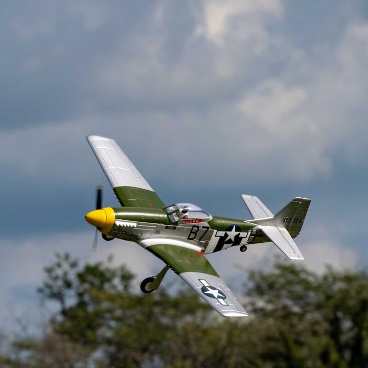 Actual product image E-Flite AVION Mustang P-51D 1000mm EP BNF with AS3X+ and SAFE Select (Warbird)