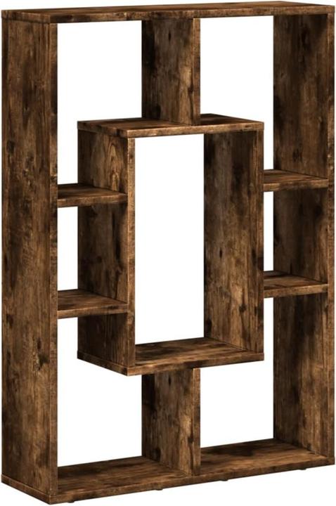 Actual product image vidaXL Bookcase Room divider Standing shelf File shelf Office shelf Smoked oak shelf (63 x 20 x 90 cm)