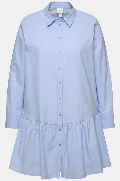 Immagine prodotto Ulla Popken Camicia con volant, collo da camicia, maniche lunghe e cotone biologico (50)