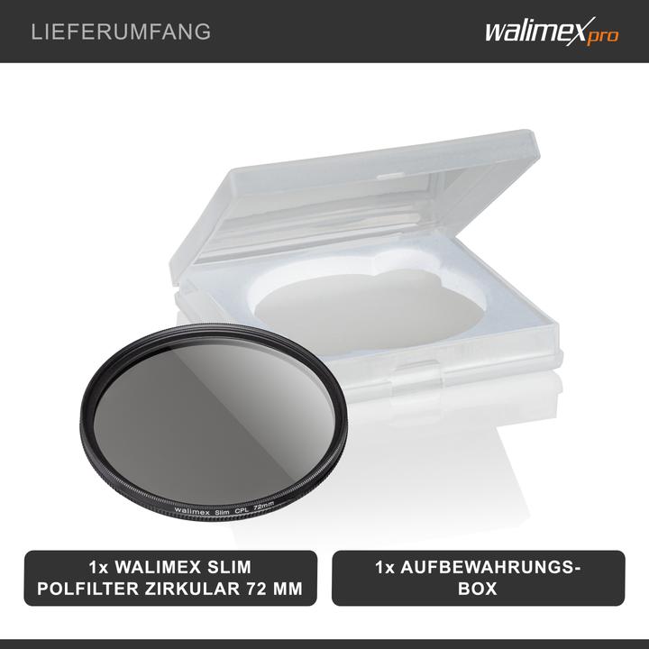 Actual product image Walimex Slim Circular Polarizing Filter (72 mm, Polarizing filter, 72 mm)
