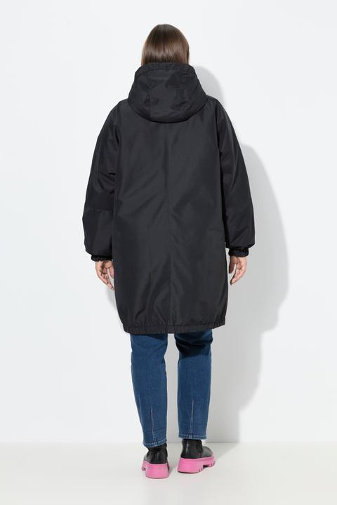 Image du produit Laurasøn Veste technique oversize à capuche, modèle réversible, avec fermeture à glissière à double sens (50)
