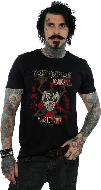 Immagine prodotto Looney Tunes Maglietta in cotone Monster Rock Tasmanian Devil Uomo (L)