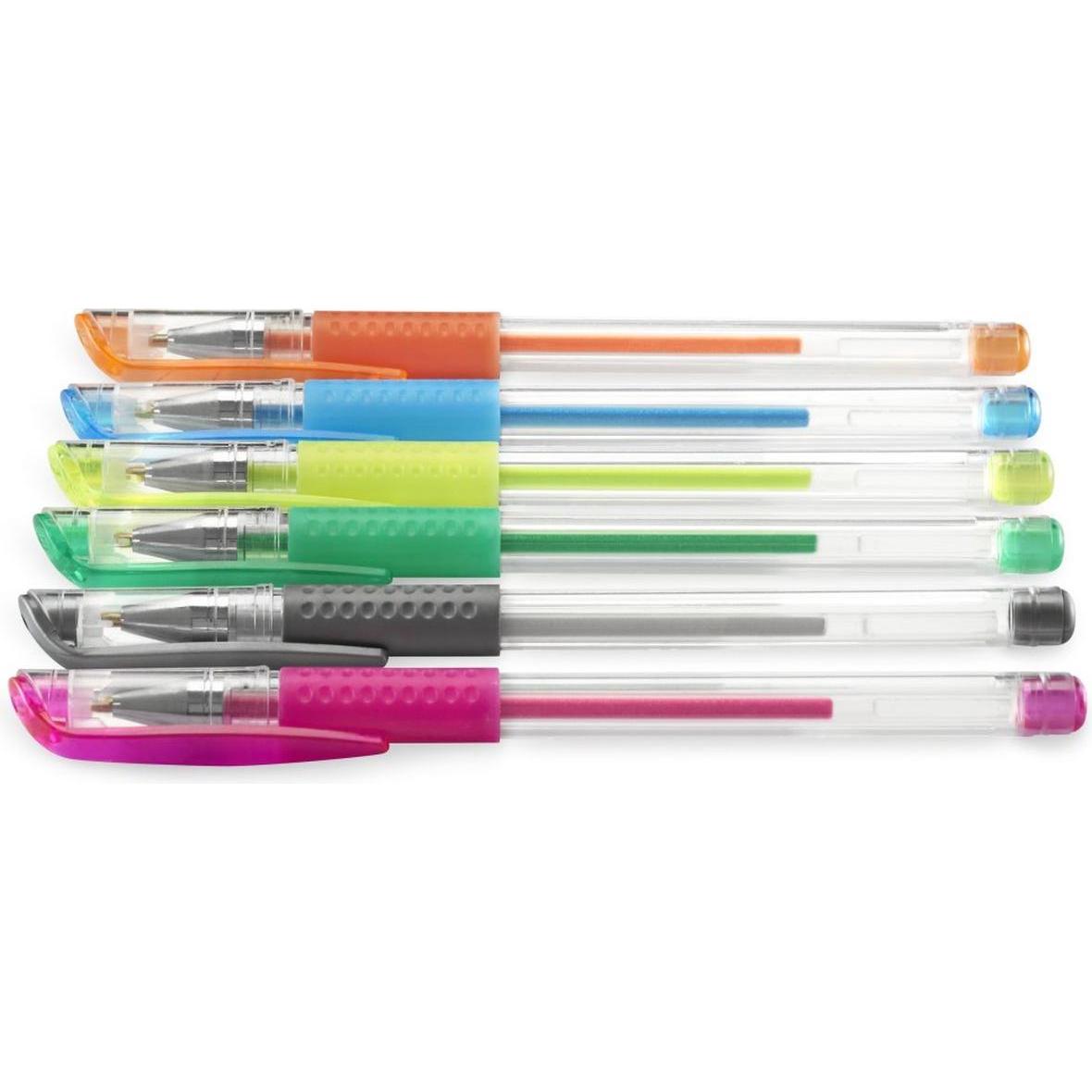 Hama Gelschreiber "Trendy" 6-er Set (Silber, Neon Glitter-Gelb, Neon Glitter-Grün, Neon Glitter-Blau, Neon Glitter-Pink, Neon Glitter-Orange, 6 x) (00007562)