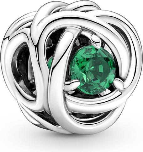 Image du produit Pandora Mai Pierre de naissance vert royal Cercle d'éternité Charm (Argent 925)
