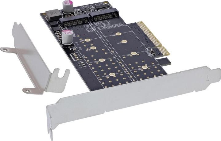 InLine PCIe Karte zu 2x intern NVMe M.2 Key M – Bifurcation