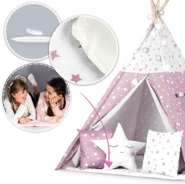 Produktbild Tenda Tepee per Bambini con Materiali Naturali