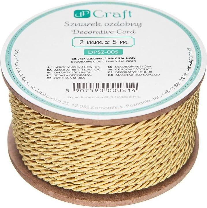 Produktbild Dalprint Dekoschnur 2mmx5m gold