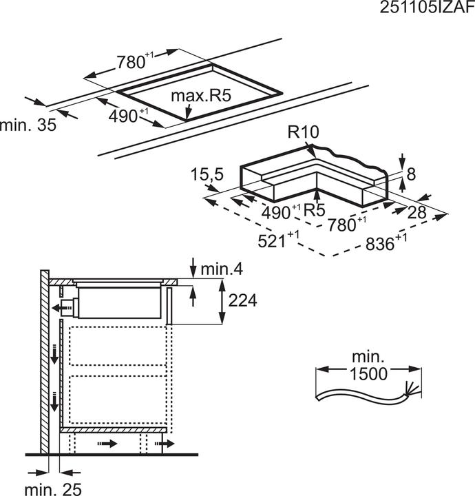 Produktbild Electrolux DMSL8335UO (83 cm, Induktionskochfeld)