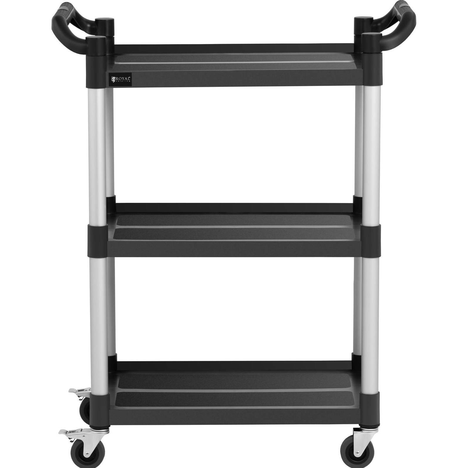Thumbnail - Royal Catering, Servierwagen, Servierwagen Teewagen Küchenwagen Gastro 3 Borde 4 Räder bis 90 kg