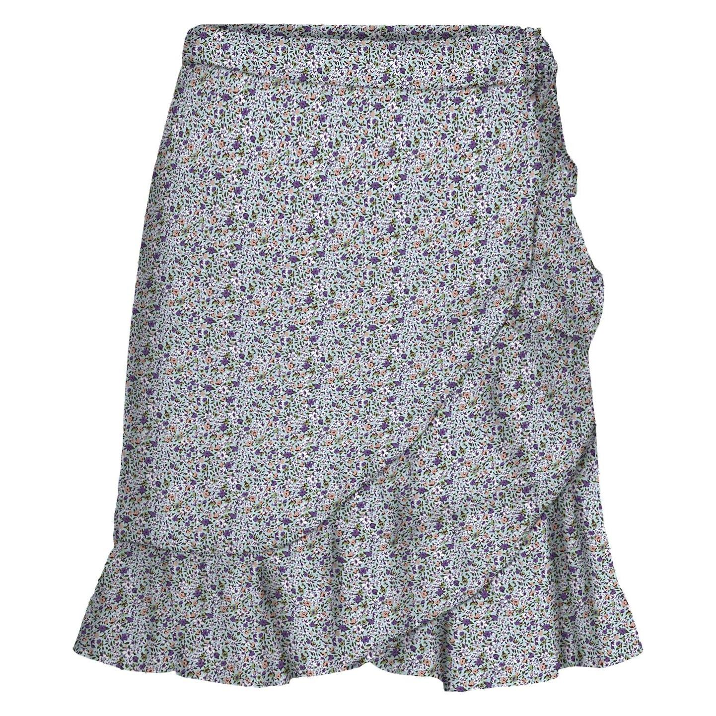 Vero Moda, Damen, Röcke, Vmhenna Wrap Short Skirt Exp Ga, Blau, (M)