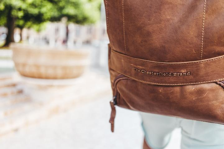 Image du produit Chesterfield Rich Leren ordinateur portable Rugtas - 15,4 inch - Cognac (19 l)