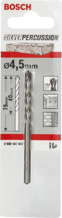 Actual product image Bosch Professional Zubehör Concrete drill CYL-3, 4.5 x 40 x 75 mm, d 3.8 mm, 1-pack (4.5 mm)