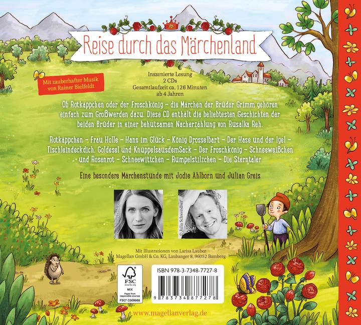 Viaggio nel paese delle fate - Le fiabe più popolari dei fratelli Grimm (CD audio) (Cervo Rusalka, Giacobbe e Guglielmo Grimm, Jodie Ahlborn, Larisa Lauber, Rainer Bielfeldt, Tedesco)