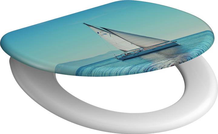 Actual product image Schütte Duroplast WC seat SAILING Soft-close mechanism 82148 Sailing boat