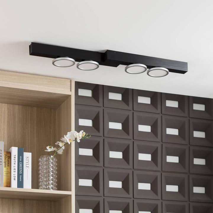 Image du produit Lucande Kellino plafonnier, 4 feux, noir (600 lm, GU10)