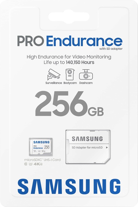 Produktbild Samsung PRO Endurance (256 GB, microSDXC, U3, UHS-I)