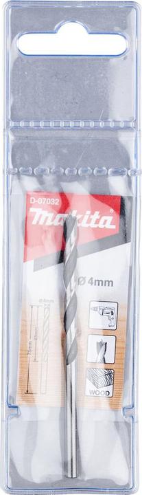 Actual product image Makita WOOD DRILL 4X40X75MM D-07032 (4 millimetres)