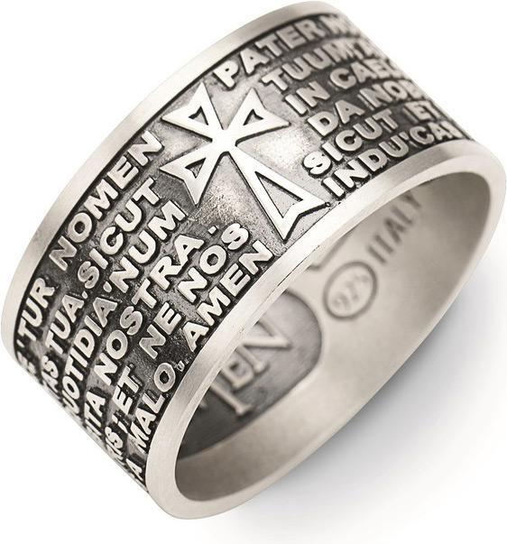 Amen Our Father Latin Ring (58, 925 Silber)