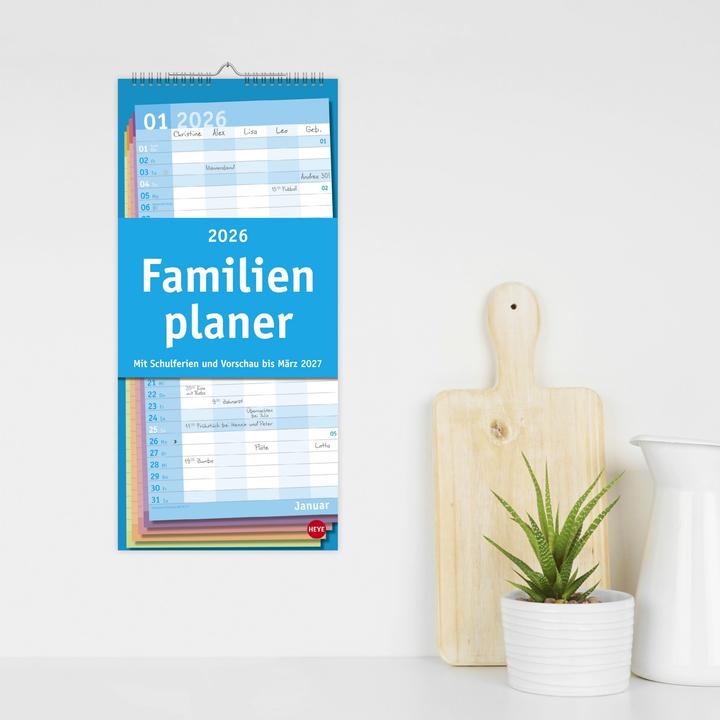 Immagine prodotto Basic Familienplaner 2026 (21 x 45 cm, Copertina rigida, Tedesco)