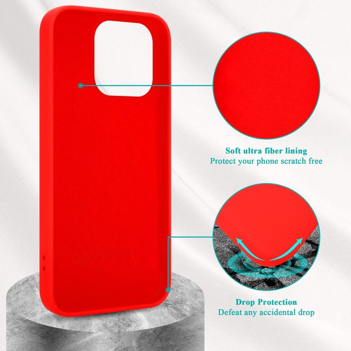 Produktbild Cadorabo Hülle für Apple iPhone 14 PRO im TPU Liquid Silicone Case Style (Apple iPhone 14 Pro)