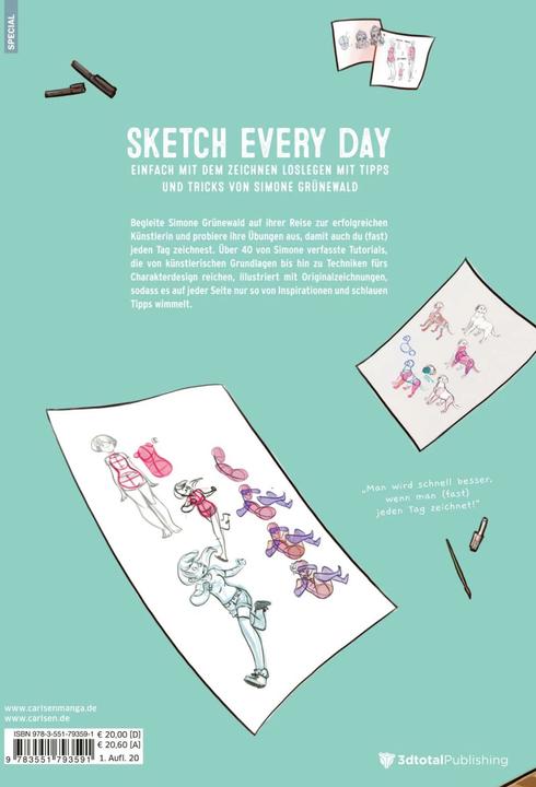 Produktbild Sketch Every Day (Deutsch, Simone Grünewald, 2020)