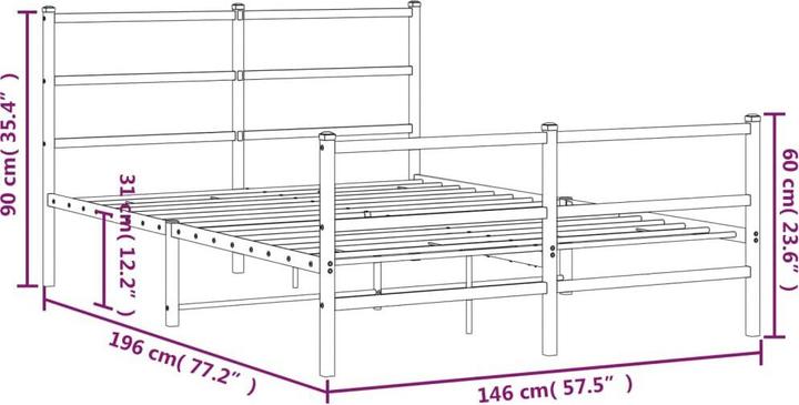 Image du produit vidaXL Bettgestell (140 x 190 cm)