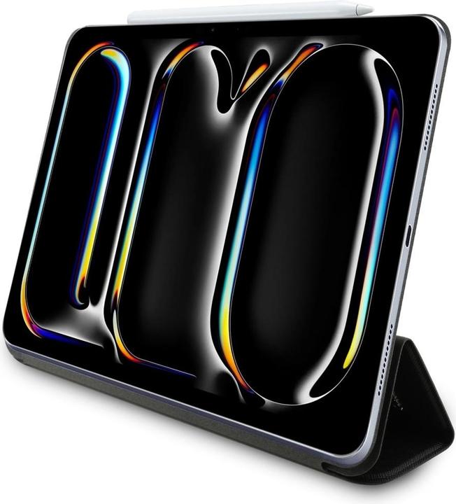 Actual product image Karl Lagerfeld Saffiano Magnetic Karl & Choupette iPad Pro 11 2024 Book Cover Case - Black (Apple iPad Pro 11 2024, Apple iPad Pro 11 2025)