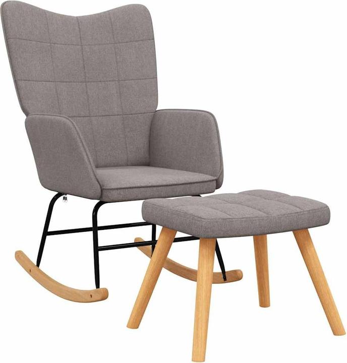 Produktbild vidaXL Schaukelstuhl mit Hocker