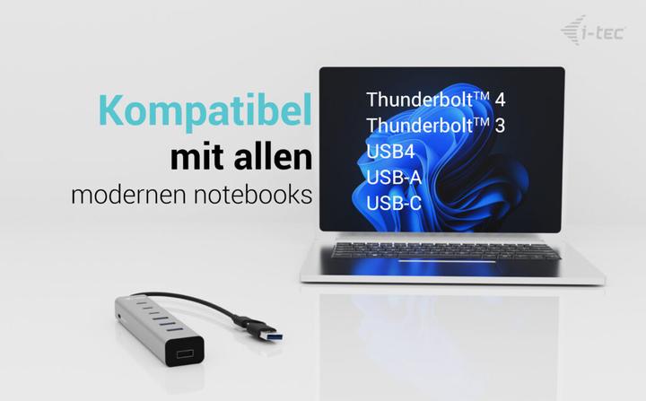 Produktbild i-tec Cahubmetal7 (USB-C, USB-A, 7 Ports)