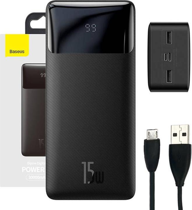 Actual product image Baseus Bipow (30000 mAh, 15 W, 111 Wh)