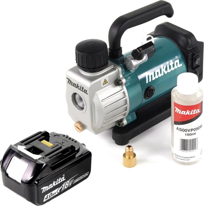 Actual product image Makita DVP 180 M1 18V Battery Vacuum Pump + 1x BL 1840 B 4.0 Ah Battery