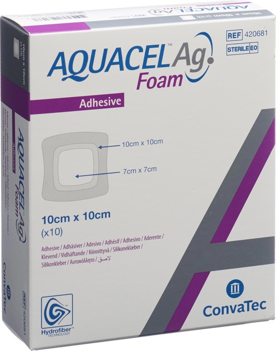Produktbild Aquacel Ag Foam adhäsiv (10 x)