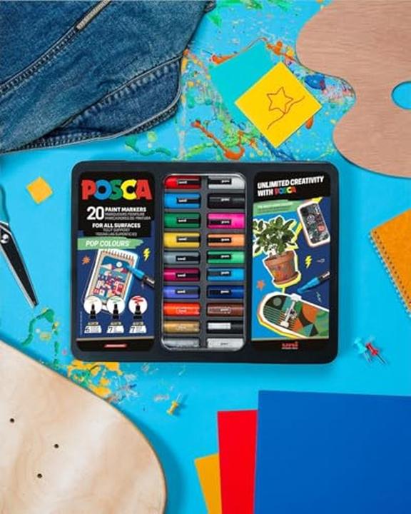 Immagine prodotto Posca Lattina di metallo Colori Pop - (401535) (20 x)