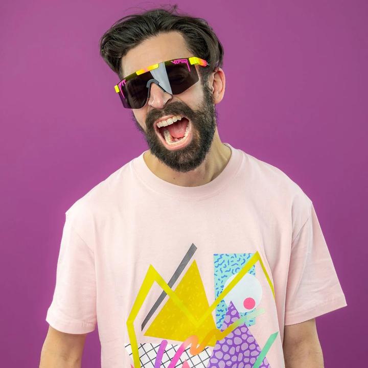 Actual product image Pit Viper The Originals The Italo Double Wide Polarised (Yellow, Pink, Polarized Smoke)