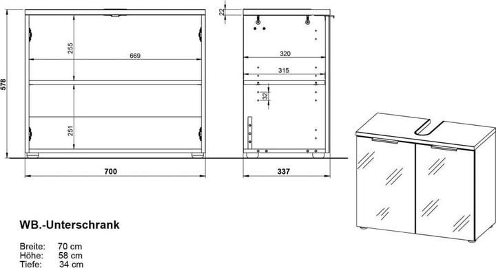 Produktbild Germania Pescara (70 x 34 x 58 cm)