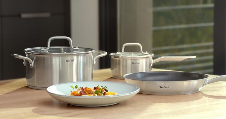 Produktbild Tefal Virtuoso (28 cm, Bratpfanne, Pfannenset + Topfset, Edelstahl)