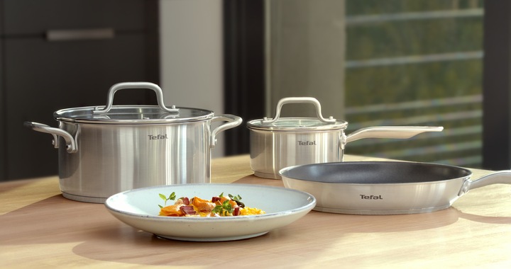 Actual product image Tefal Virtuoso (28 cm, Frying pan, Pan set + pot set, Stainless steel)