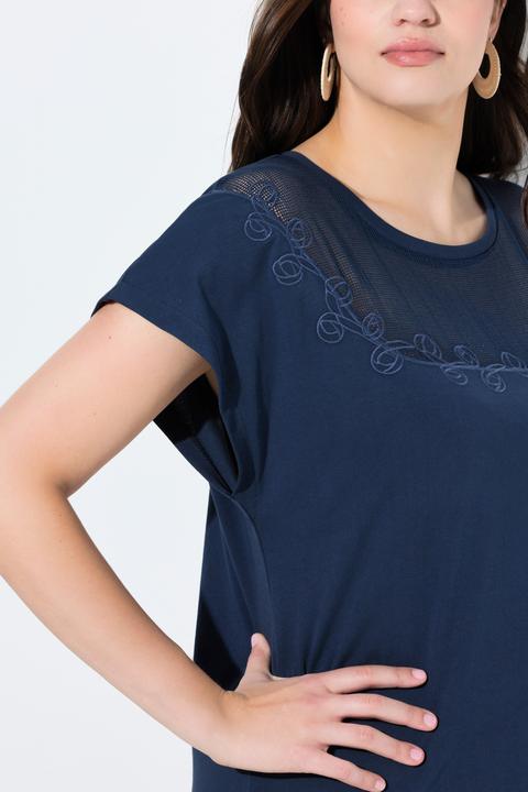 Actual product image Ulla Popken Eco Cotton Mesh Panel Tee (42, 44)