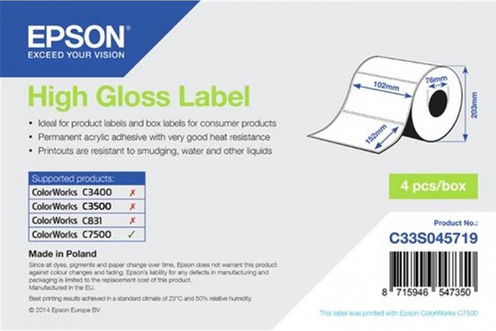 Image du produit Epson étiquette Brillante