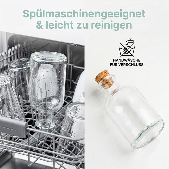 Produktbild Relaxdays 8x Glasflaschen-Set (8 Stk., 0.15 l)