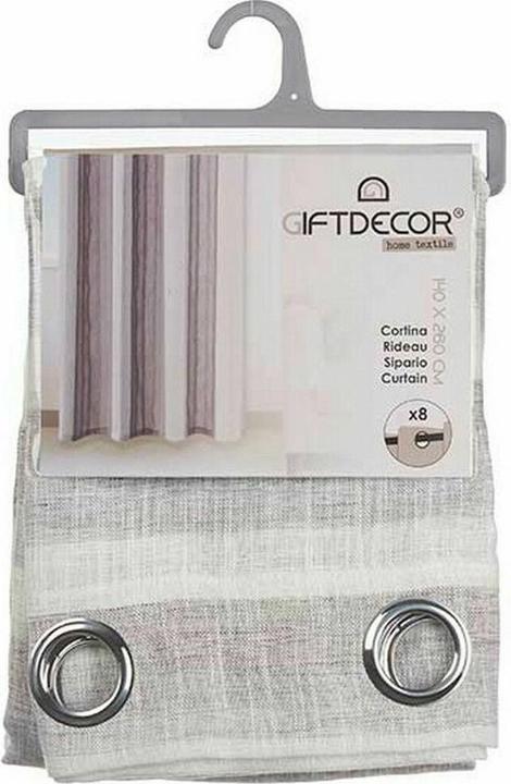 Image du produit Gift Curtain Stripes Light grey 140 x 0,1 x 260 cm (6 Units) (140 x 260 cm)