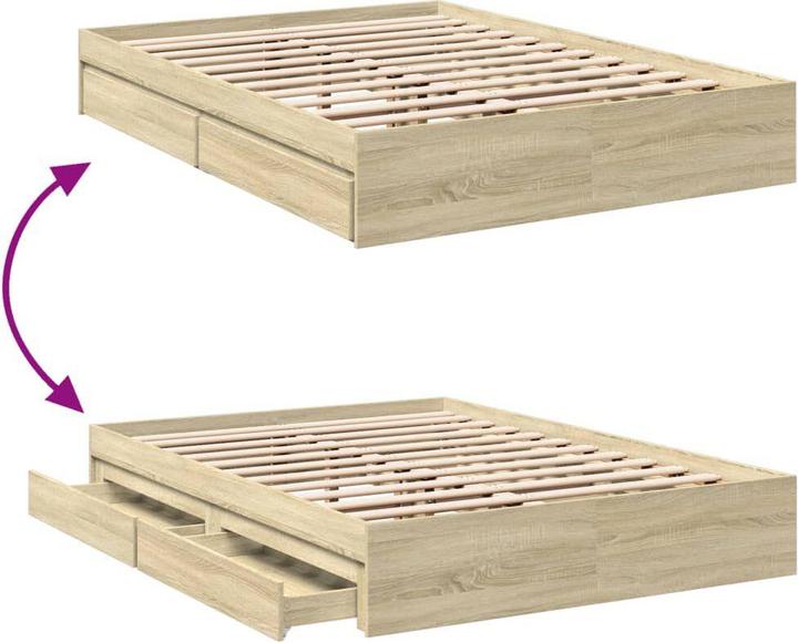 Actual product image vidaXL Bettgestell (135 x 190 cm)