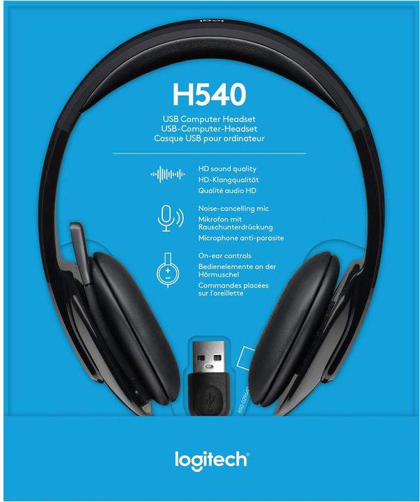 Image du produit Logitech Casque d'ordinateur H540 USB (Filaire, USB-A)