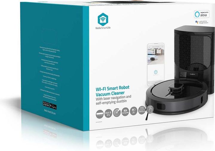 Produktbild Nedis SmartLife Roboter-Staubsauger Laser-Navigation | Wi-Fi | Kapazität Auffangbehälter: 0.6 l | Au (Saugwischroboter)