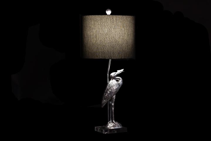 Immagine prodotto DKD Home Decor Desk lamp Black Silver Polyester Acrylic Resin 220 V 60 W (33 x 33 x 74 cm)